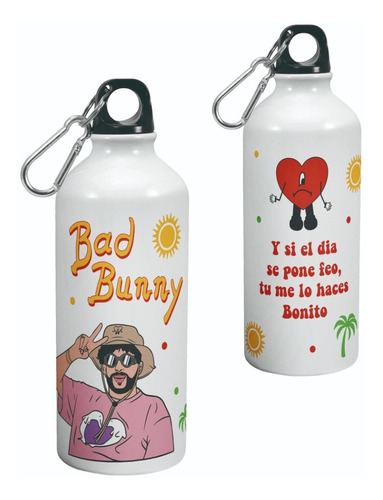 Botella De Agua Bad Bunny 600 Ml