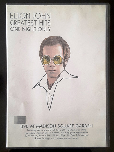 Elton John Greatest Hits One Night Only- Live Dvd Original 