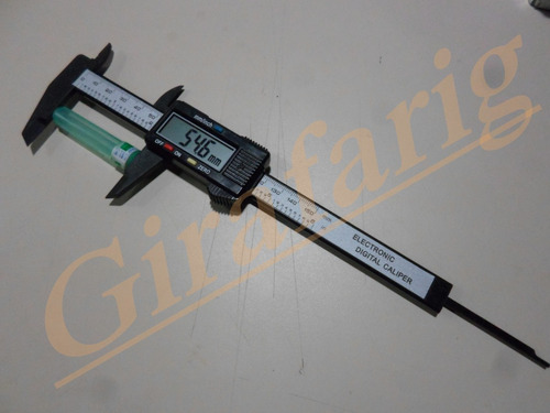 Paquímetro Digital 150mm / 6pol Fibra De Carbono + Bateria.