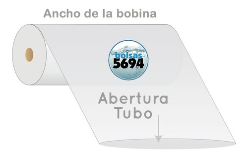 Rollo 50 Cm Bolsa Tubo Polietileno 50 Mic Bobina 100 Metros