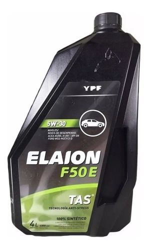 Aceite Ypf Elaion F50e 5w30 Sintetico X 4 Litros