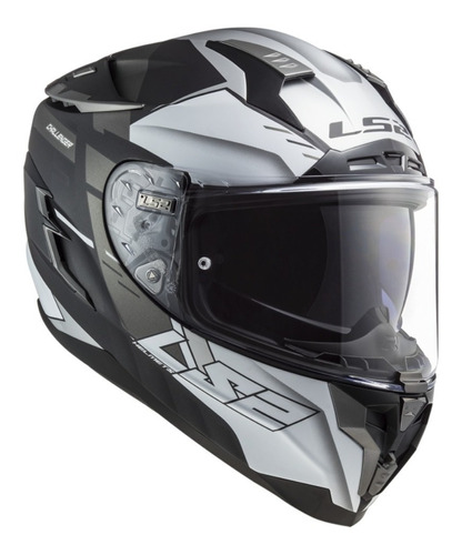 Casco Ls2 Integral Doble Visor 327 Challenger Allert Silver 