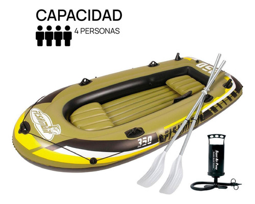 Imagen 1 de 10 de Bote Inflable 3m + 2 Remos + Inflador + Suj P/motor