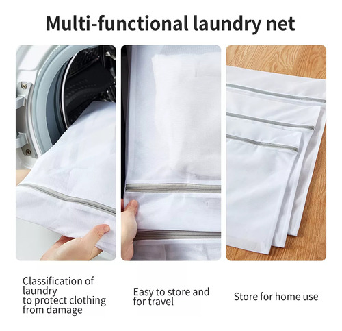 Pacote Com 10 Sacos De Roupa Suja De Malha Para Lavagens Del