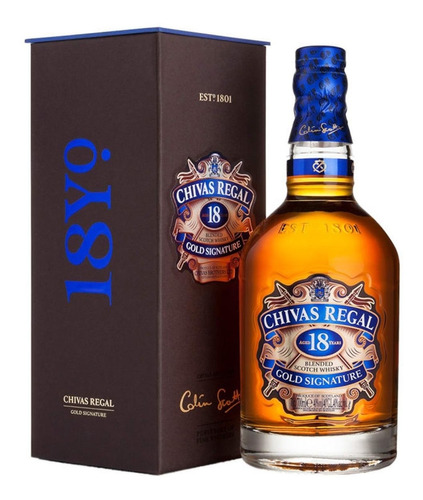 Whisky Chivas Regal 18 Años 750 Ml Botella + Estuche