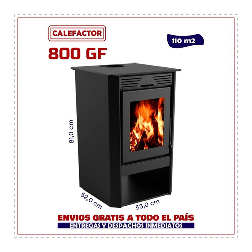 Imagen 1 de 6 de Calefactor Ecológico Doble Combustion Liv 800gf - La Kazona