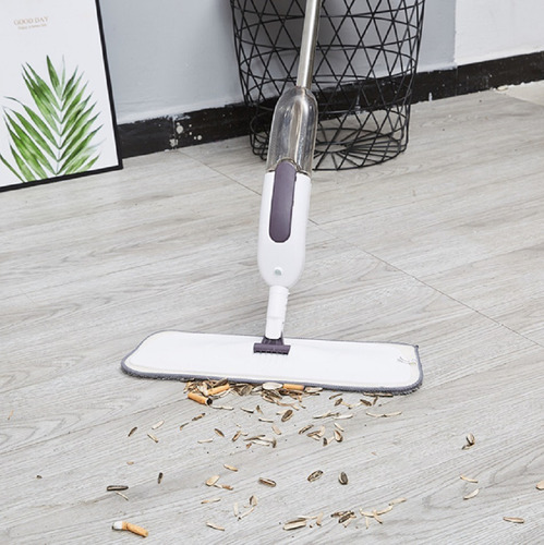 Rodo Spray Mop 360° Esfregão Flat Limpa Seco Molhado Casa Pó Cor Bege