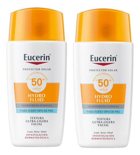 Combo X2 Eucerin Protector Solar Hydro Fluid Fps 50 50ml