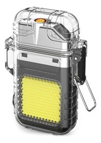 Mini Linterna Led Cob Recargable Con Encendedor Electrico Linterna Transparente Luz Blanco