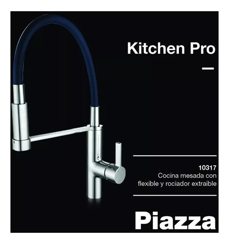 Imagen 2 de 4 de Griferia Piazza Kitchen Pro Gourmet Cocina Negra 10317