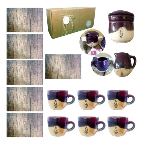 Set Desayuno Taza Regalo Box Artesanal Kit Cerámica Kvjv166