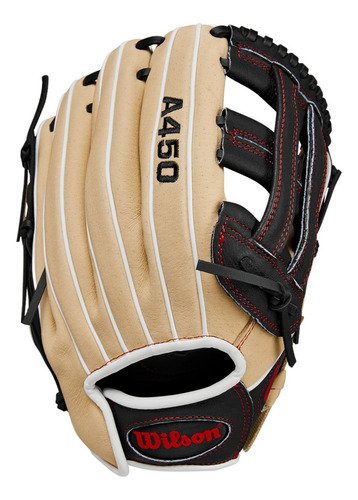 Guante De Beisbol Wilson A450 12in Derecho Color Negro/paja