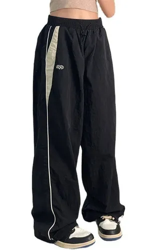 Pantalones Retro Hip Hop De Pierna Ancha Para Mujer u Cuotas