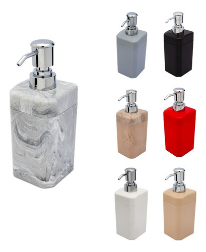 Dispenser Porta Sabonete Líquido Álcool - Fixação Parede Cor Carrara