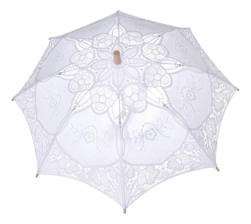 Sombrilla Hecha A Mano Elegante Paraguas De Encaje 31x38cm