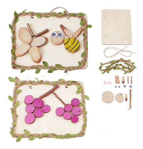 Kits De Manualidades De Madera Para Ninos, 2 Piezas De Artes