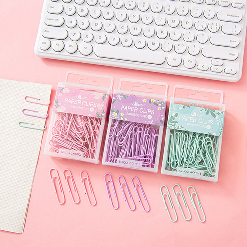 Clips De Metal Para Papel, 70 Unidades, Colores Vibrantes, B