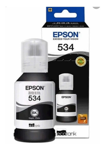 Botella De Tinta Negra Original Epson 534 Para Impre Ecotank