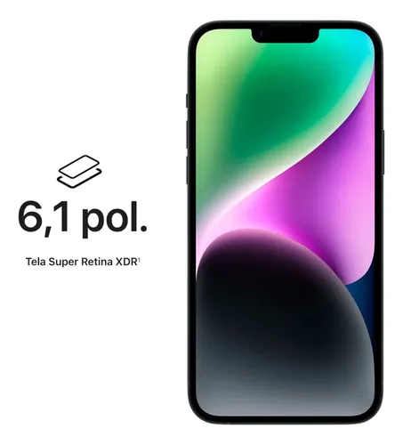 Apple Iphone 14 5g (128gb) Preto Original Menor Preço + Nf (Novo