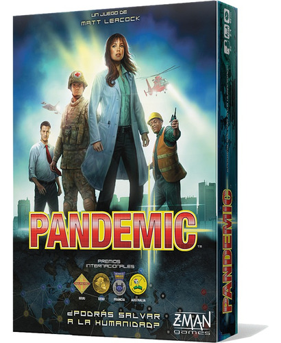 Juego De Mesa Pandemic Asmodee Pandemia Trabajo Equipo