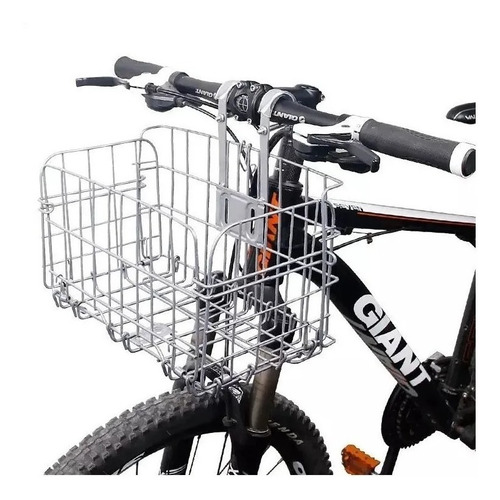 Canasto Para Bicicleta Cesto Acero Inoxidable Plegable