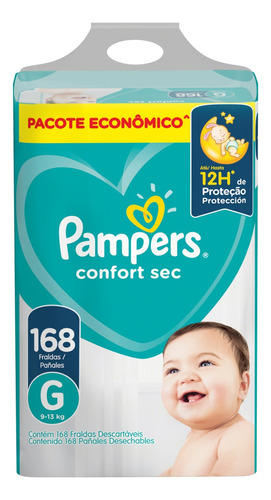 Fraldas Pampers Confort Sec G