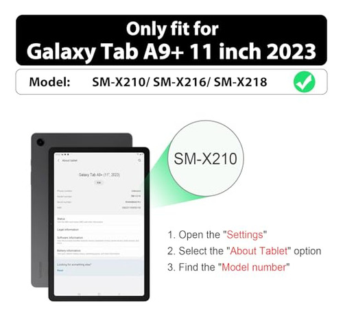 Funda Para Tableta Galaxy Tab A9 Plus 11 PuLG 2023 Naranja 1