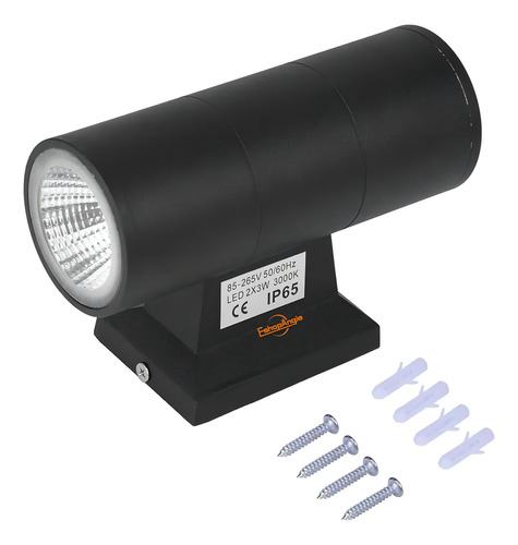 Aplique Lampara Muro Led Luz Doble Cilindro Exterior Eshopangie