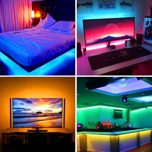 Imagen 7 de 7 de Tira De Luces Led De 2 Metros Usb Control Por Bluetooth
