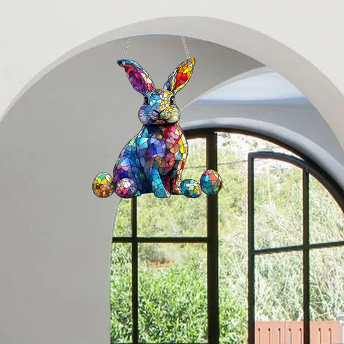 Adorno De Conejito De Acrílico De Pascua Decoración De Acríl