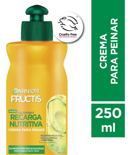 Crema para Peinar Fructis Recarga Nutritiva 250ml