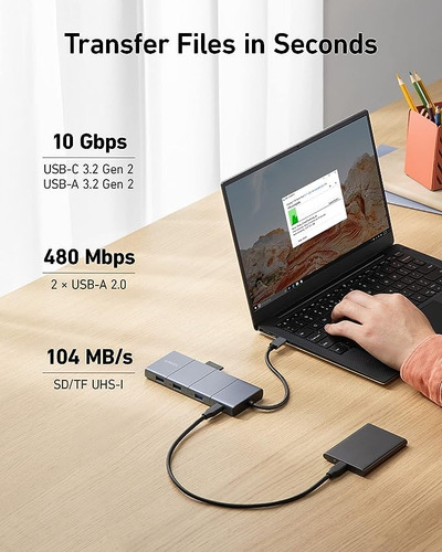 Estación De Acoplamiento Usb C Hub Anker 565 11 En 1 Para Po