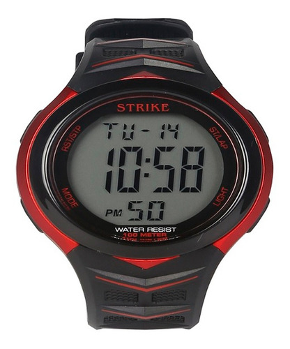 Reloj Strike Watch Yp-15678-01 Red Hombre Deportivo Color de la correa Negro Color del bisel Negro Color del fondo Gris