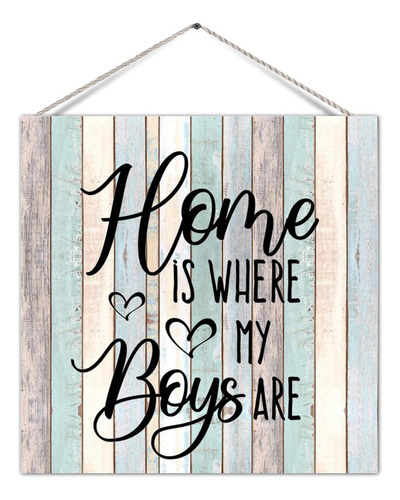 Letrero Madera Estilo Clasico Texto Ingl  Home Is Where My X