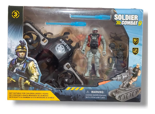 Set Combate Force Avion Militar Con Muñeco Soldado Articulad