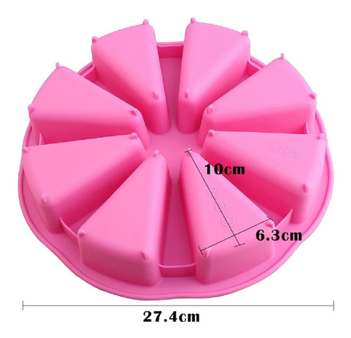 Molde De Silicona Para Hornear Torta Porciones Rectangular