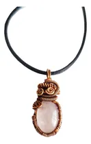 Comprar Dije Cuarzo Rosa. Bronce. Piedra Natural. Piedra Del Amor. Rosa