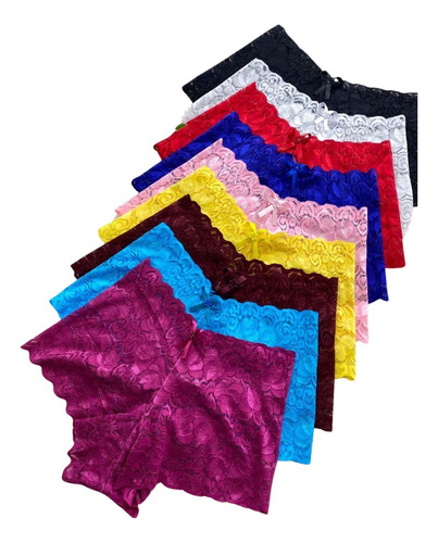 Kit C/10 Calcinha Calesson Short Com Renda Atacado Feminino
