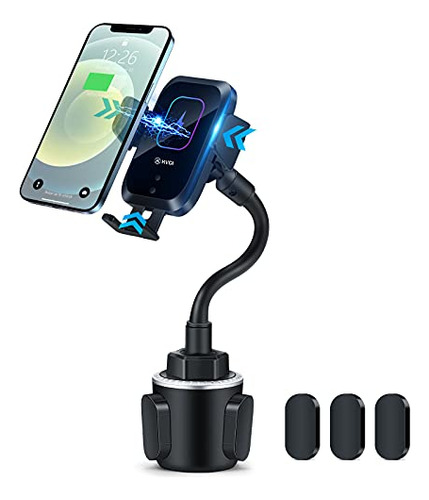 Piosoo Wireless Car Charger-cup Holder Phone Mount,automatic