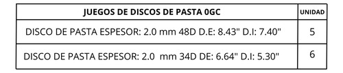 Juego Discos Pasta Transmisión Automatica 0gc Dq381 Vw Golf