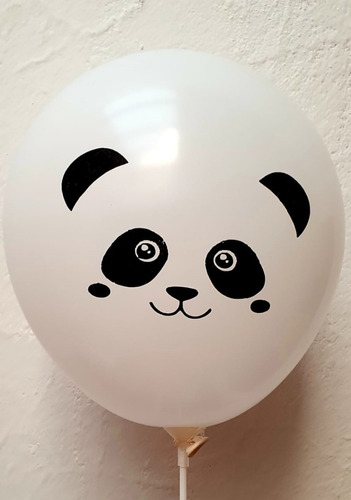 10 Globos Impresion Oso Panda 12 PuLG. (apto Helio)