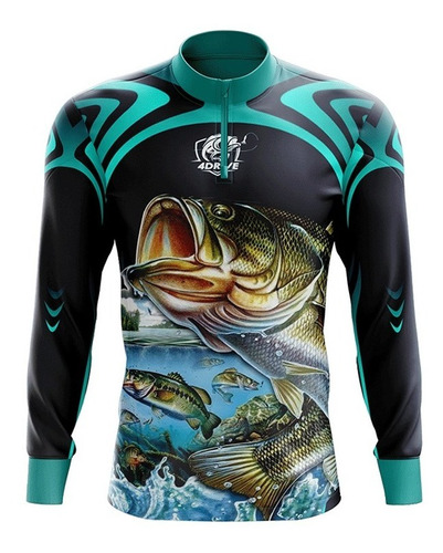 Camisa Camiseta De Pesca Robalo Dry-fit Com Proteção Uv50