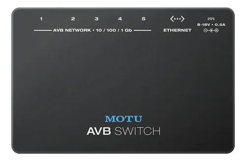 Motu Avb Switch Interface Ethernet Switcher 5 Portas Rede