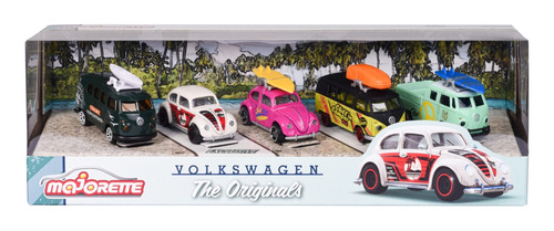 Majorette - Pack X 5 Autos Volkswagen De Metal De 7,5 Cm.