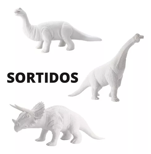 Dinossauro Para Colorir Brinquedo Didático C/6 Tinta Guache - Sortidos