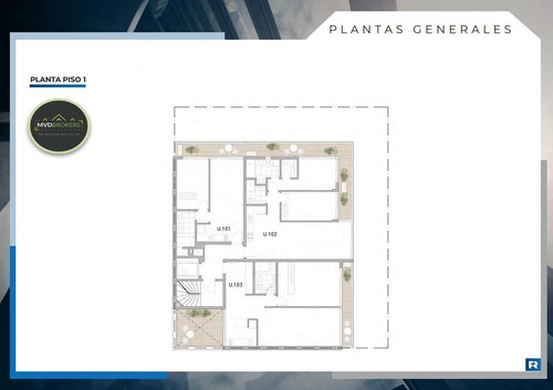 Imagen 7 de 11 de Urban Punta Carretas Ii (101) - Venta Apartamento 1 Dormitorio En Punta Carretas - Terraza - En Obra Estrena 2023!