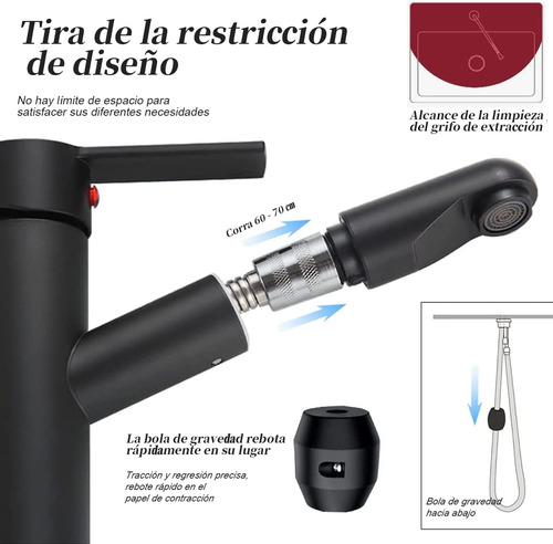 Grifo Monomando Para Lavabo,grifo Extraíble Para Lavabo Baño