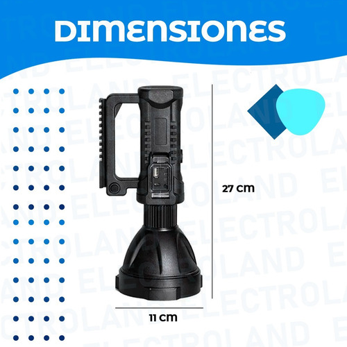 Imagen 5 de 10 de Reflector Busca Huella Recargable Led Usb + Trípode Camping