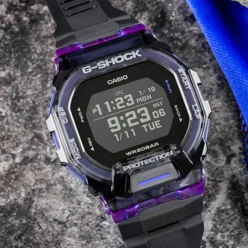 Relógio masculino Casio GBD-200sm-1a6dr, cor da pulseira G-shock