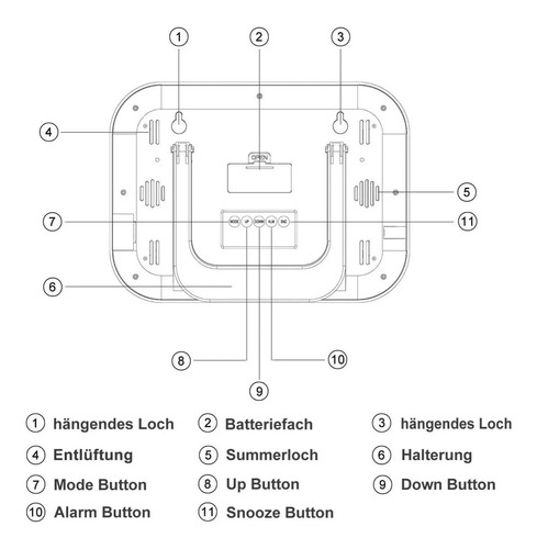 Imagen 10 de 10 de Reloj Digital De Pared Escritorio Moderno Numeros Grandes